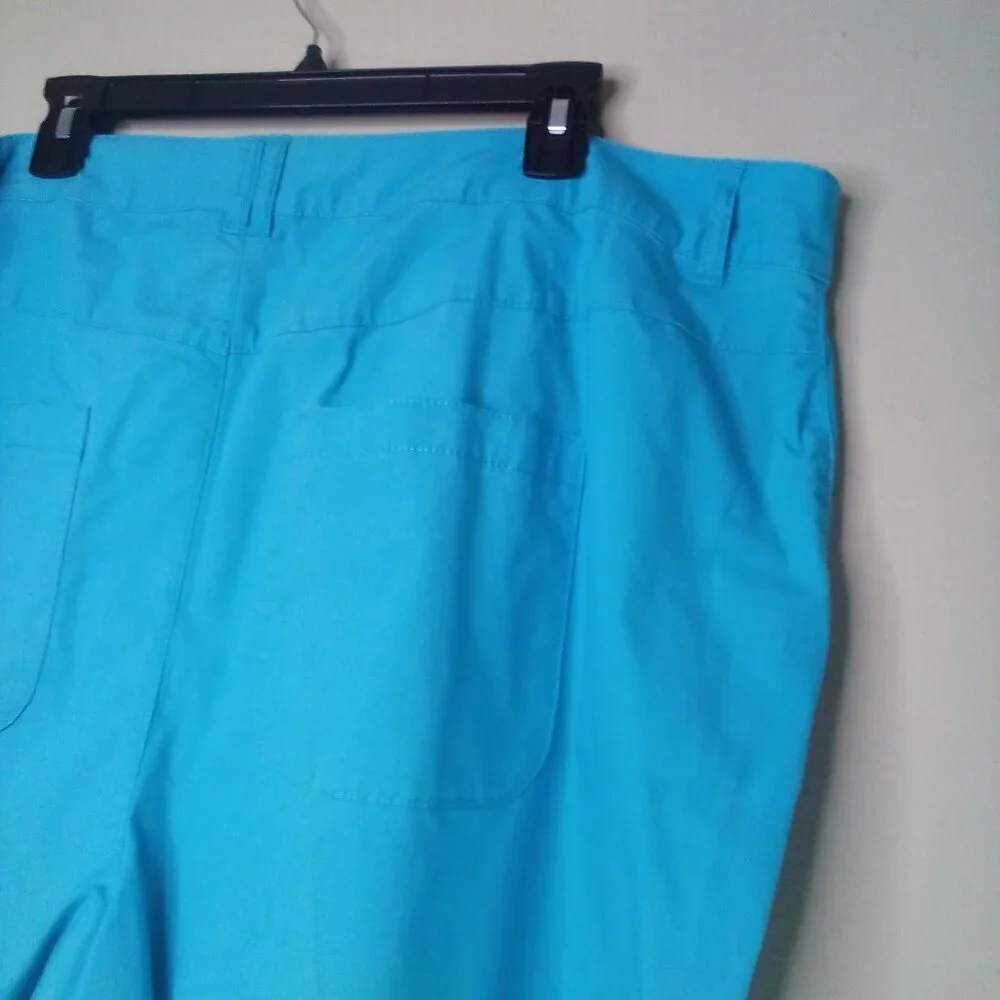 Lane Bryant Shorts Women 24 Chino Pockets Teal Blue